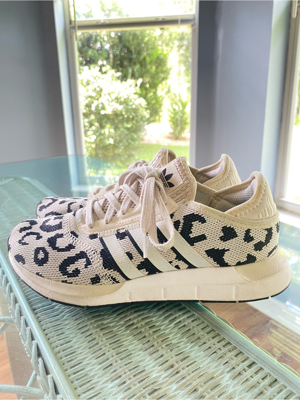 Adidas Original White & Black Leopard Running Shoes